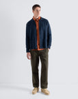 Far Afield Station Cardigan - Navy Iris-Men's Sweaters-Brooklyn-Vancouver-Yaletown-Canada