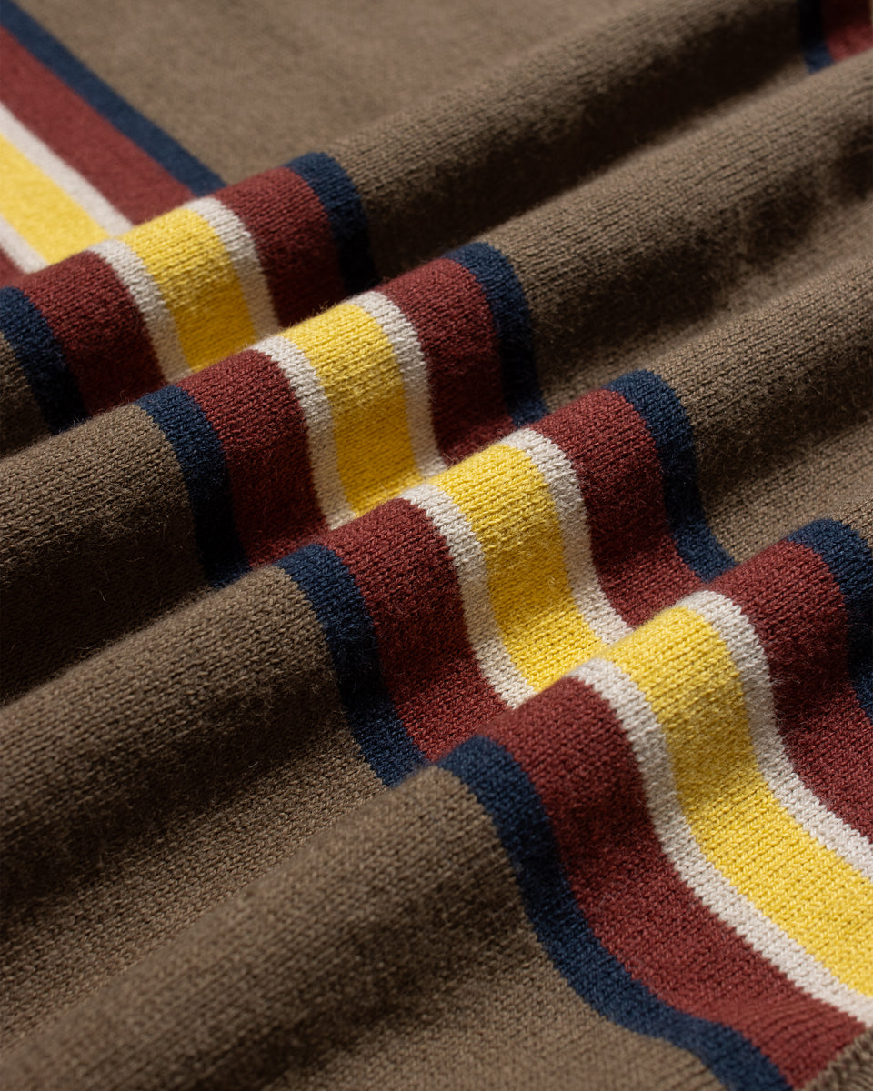 Far Afield Velzy Knitted Shirt - Canopy Stripe - Brown/Multi-Men's Shirts-Brooklyn-Vancouver-Yaletown-Canada