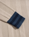 Far Afield Aleksey Cardigan - Horace Stripe - Sand-Men's Sweaters-Brooklyn-Vancouver-Yaletown-Canada