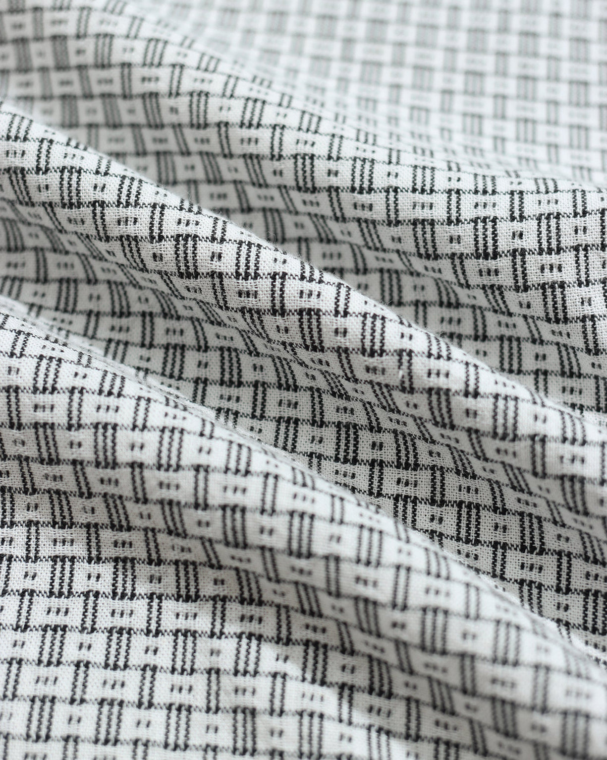 Far Afield Classic Two Pocket Shirt - Dobby Blocks - White/Grey-Men's Shirts-Brooklyn-Vancouver-Yaletown-Canada
