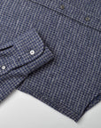 Outclass Flannel Classic Shirt - Indigo Houndstooth-Men's Shirts-Brooklyn-Vancouver-Yaletown-Canada