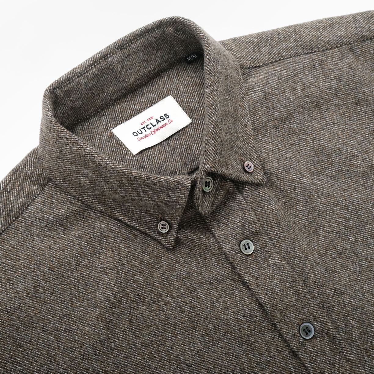 Outclass Flannel Classic Shirt - Moss Twill-Men&#39;s Shirts-Brooklyn-Vancouver-Yaletown-Canada