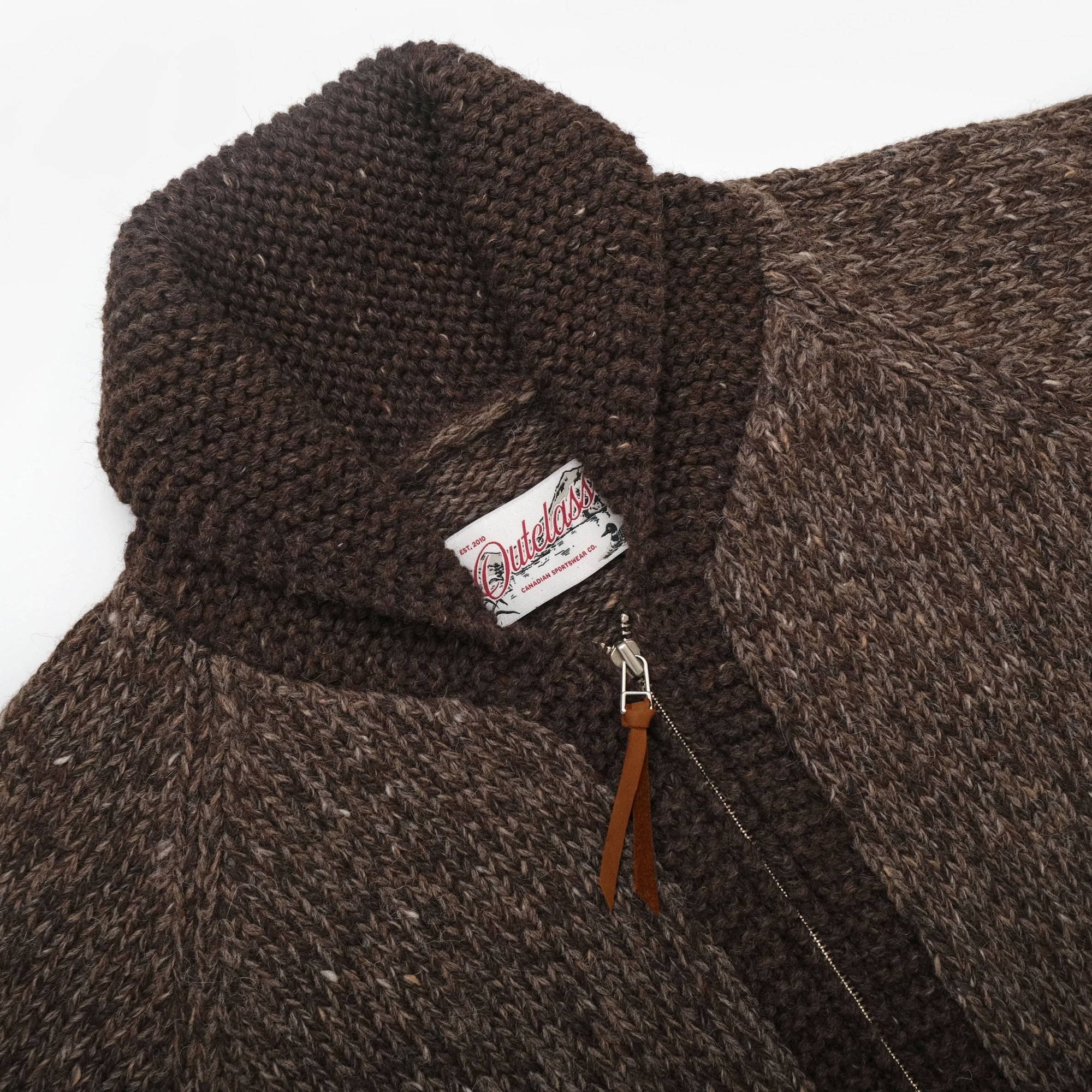 Outclass Zip Cardigan - Brown Marl-Men&#39;s Sweaters-Brooklyn-Vancouver-Yaletown-Canada