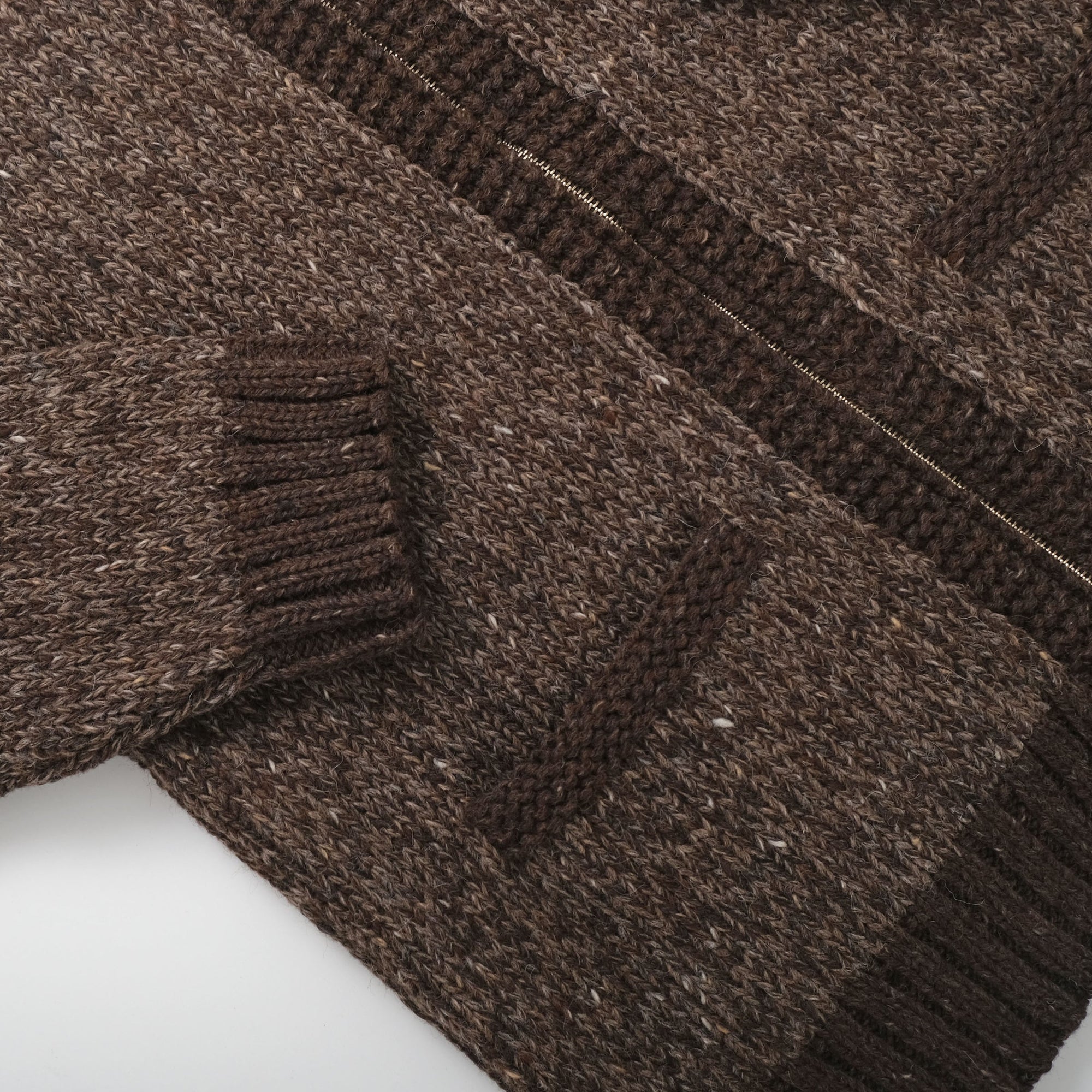 Outclass Zip Cardigan - Brown Marl-Men&#39;s Sweaters-Brooklyn-Vancouver-Yaletown-Canada