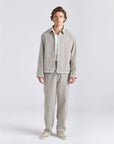 Bather Clay Pinstripe Tour Jacket - Brown-Men's Jackets-Brooklyn-Vancouver-Yaletown-Canada