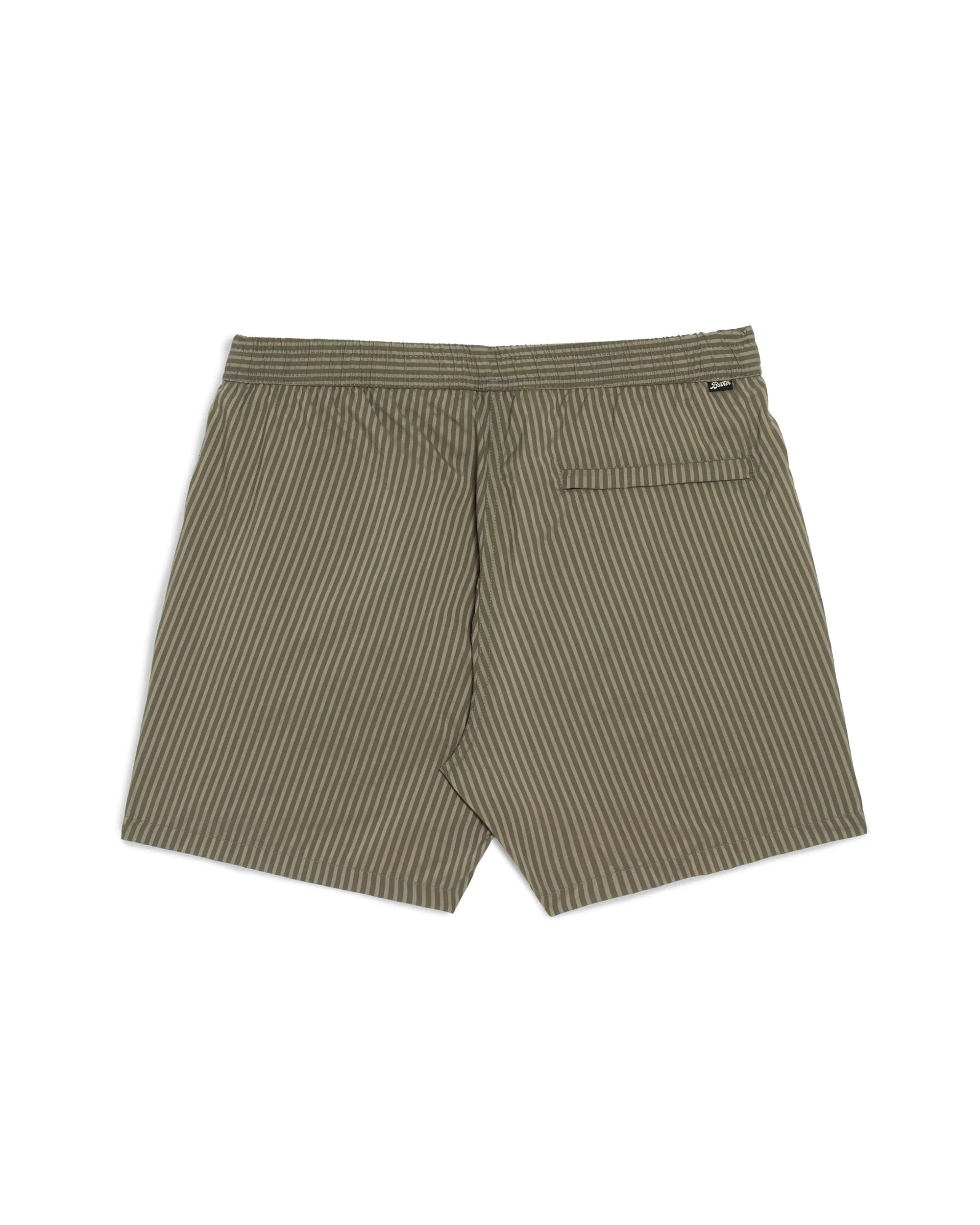 Bather Fossil Seersucker Modern Trunk - Grey-Men's Shorts-Brooklyn-Vancouver-Yaletown-Canada