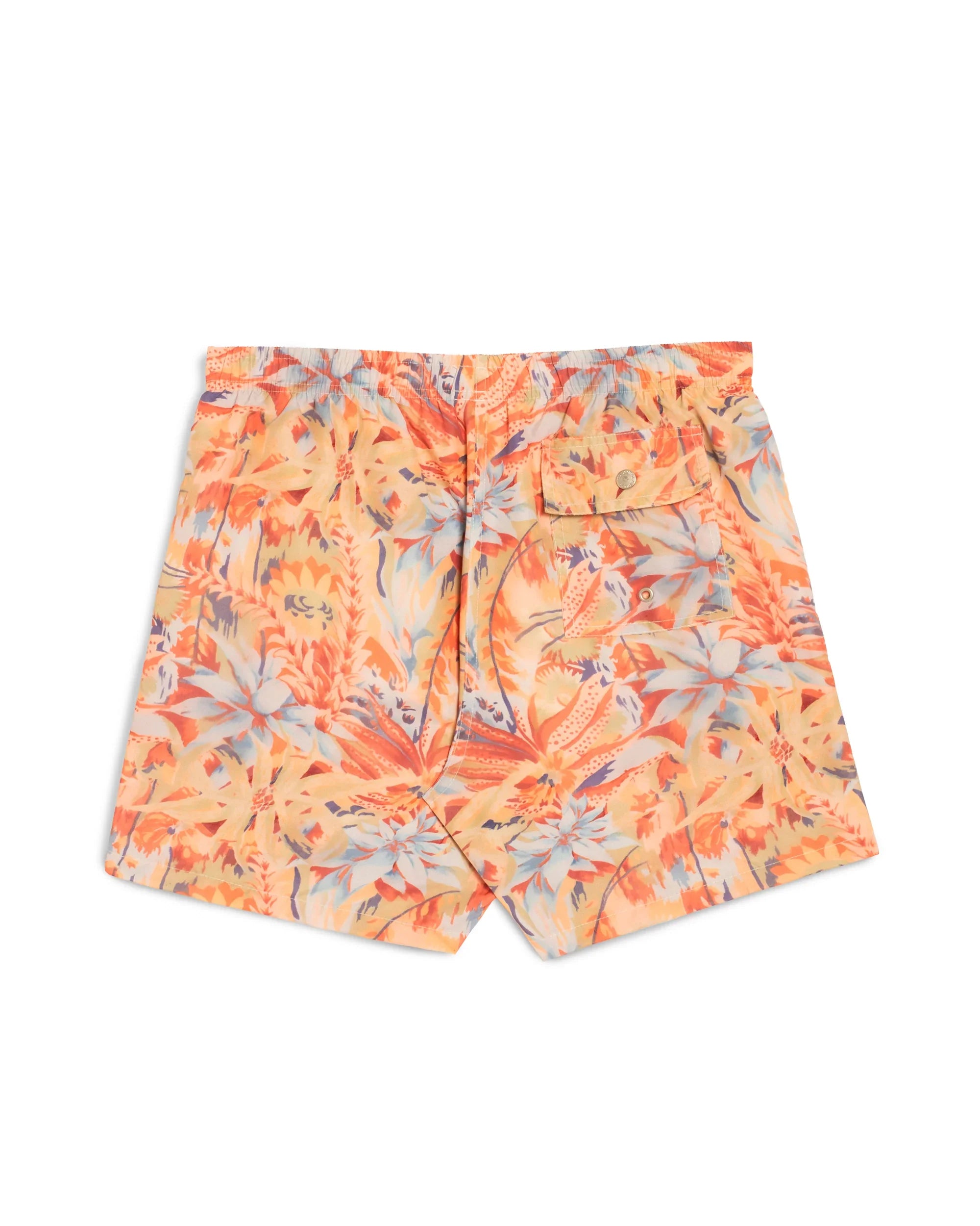 Bather Macaw Jungle Swim Trunk - Red-Men's Shorts-Brooklyn-Vancouver-Yaletown-Canada