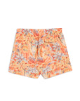 Bather Macaw Jungle Swim Trunk - Red-Men's Shorts-Brooklyn-Vancouver-Yaletown-Canada