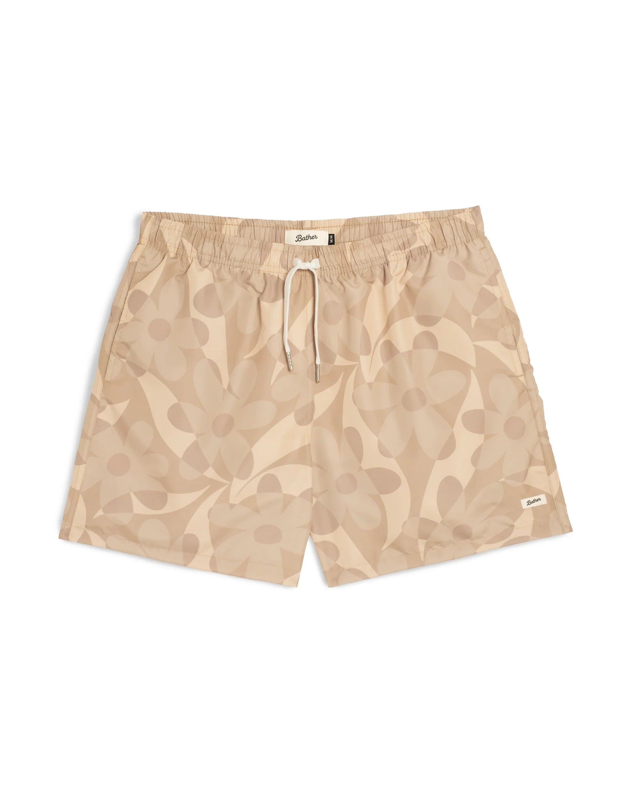 Bather Birch Daisy Trip Swim Trunk - Natural-Men's Shorts-Brooklyn-Vancouver-Yaletown-Canada