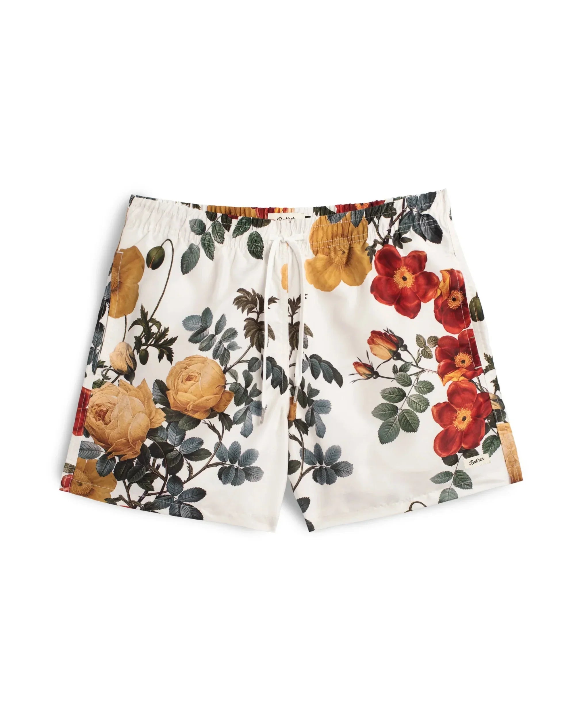Bather Bouquet Swim Trunk - Beige-Men's Shorts-Brooklyn-Vancouver-Yaletown-Canada