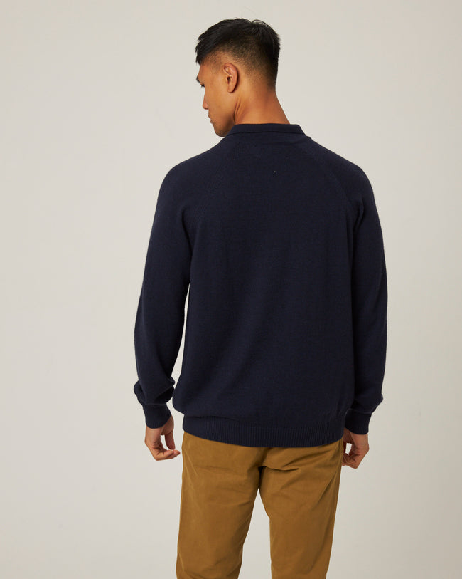 Peregrine Beauford Polo Shirt - Navy-Men&#39;s T-Shirts-Brooklyn-Vancouver-Yaletown-Canada