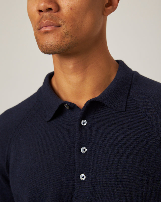 Peregrine Beauford Polo Shirt - Navy-Men&#39;s T-Shirts-Brooklyn-Vancouver-Yaletown-Canada