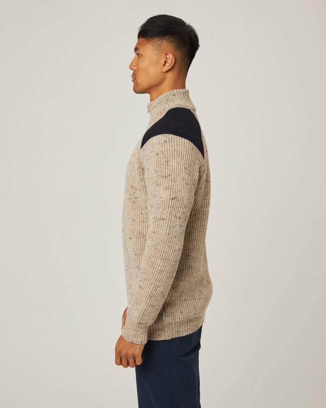 Peregrine Bexley Quarter Zip Jumper - Skiddaw-Men&#39;s Sweaters-Brooklyn-Vancouver-Yaletown-Canada