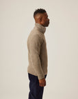 Peregrine Birchall Quarter Zip Jumper - Oak-Men's Sweaters-Brooklyn-Vancouver-Yaletown-Canada
