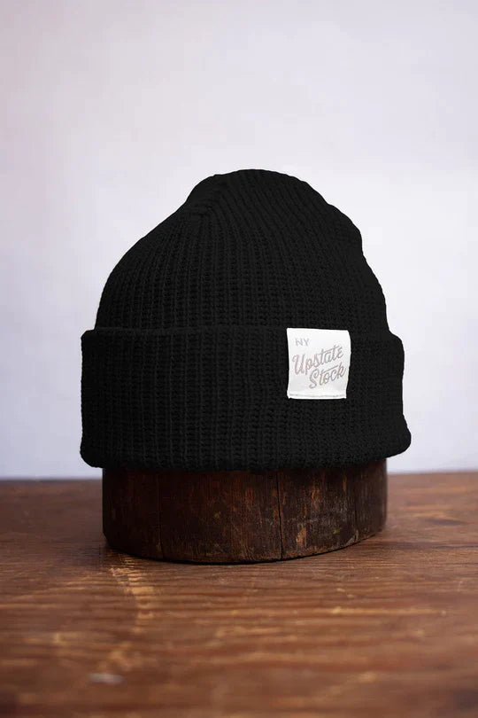 Upstate Stock - Eco-Knit Watch Cap-Men&#39;s Accessories-Black-Yaletown-Vancouver-Surrey-Canada
