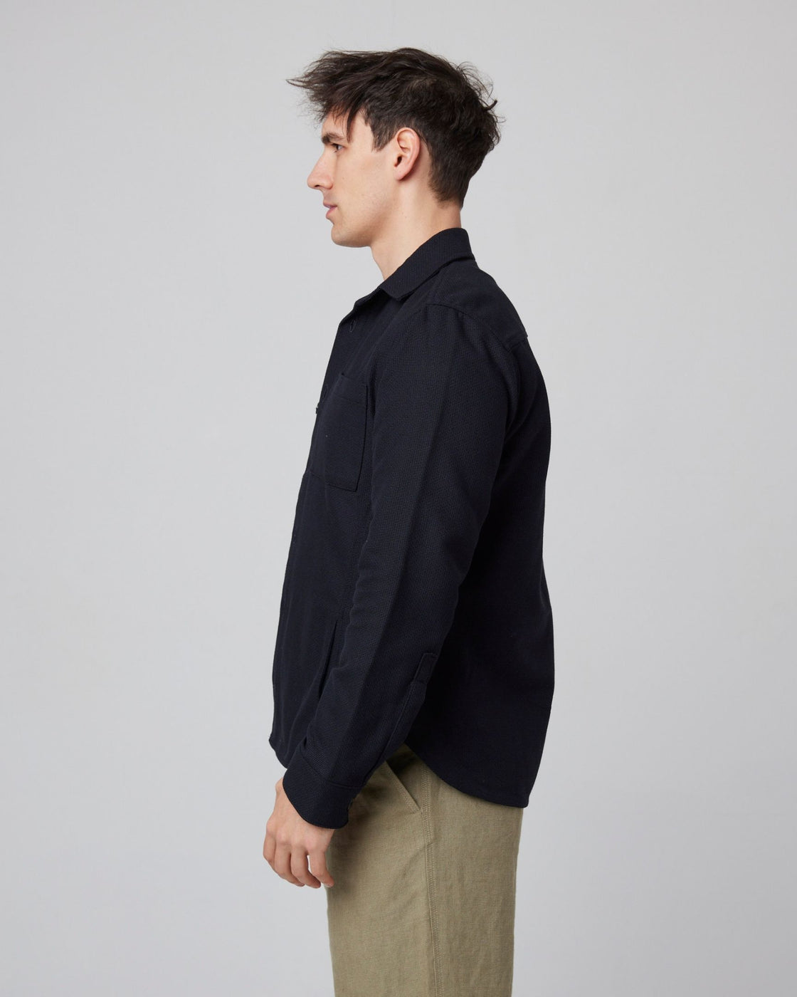 Peregrine Blunt Overshirt - Black-Men's Shirts-Brooklyn-Vancouver-Yaletown-Canada