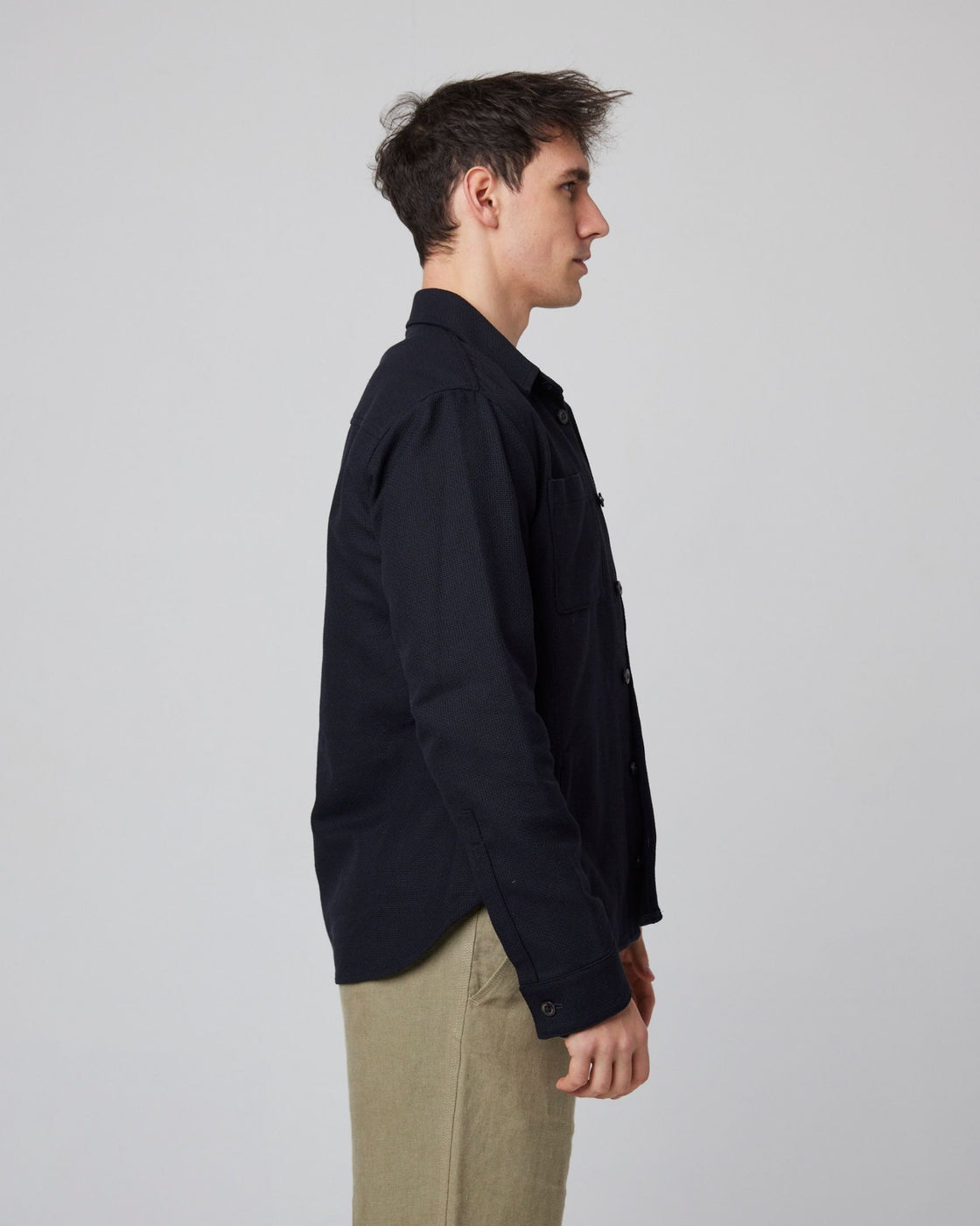 Peregrine Blunt Overshirt - Black-Men's Shirts-Brooklyn-Vancouver-Yaletown-Canada