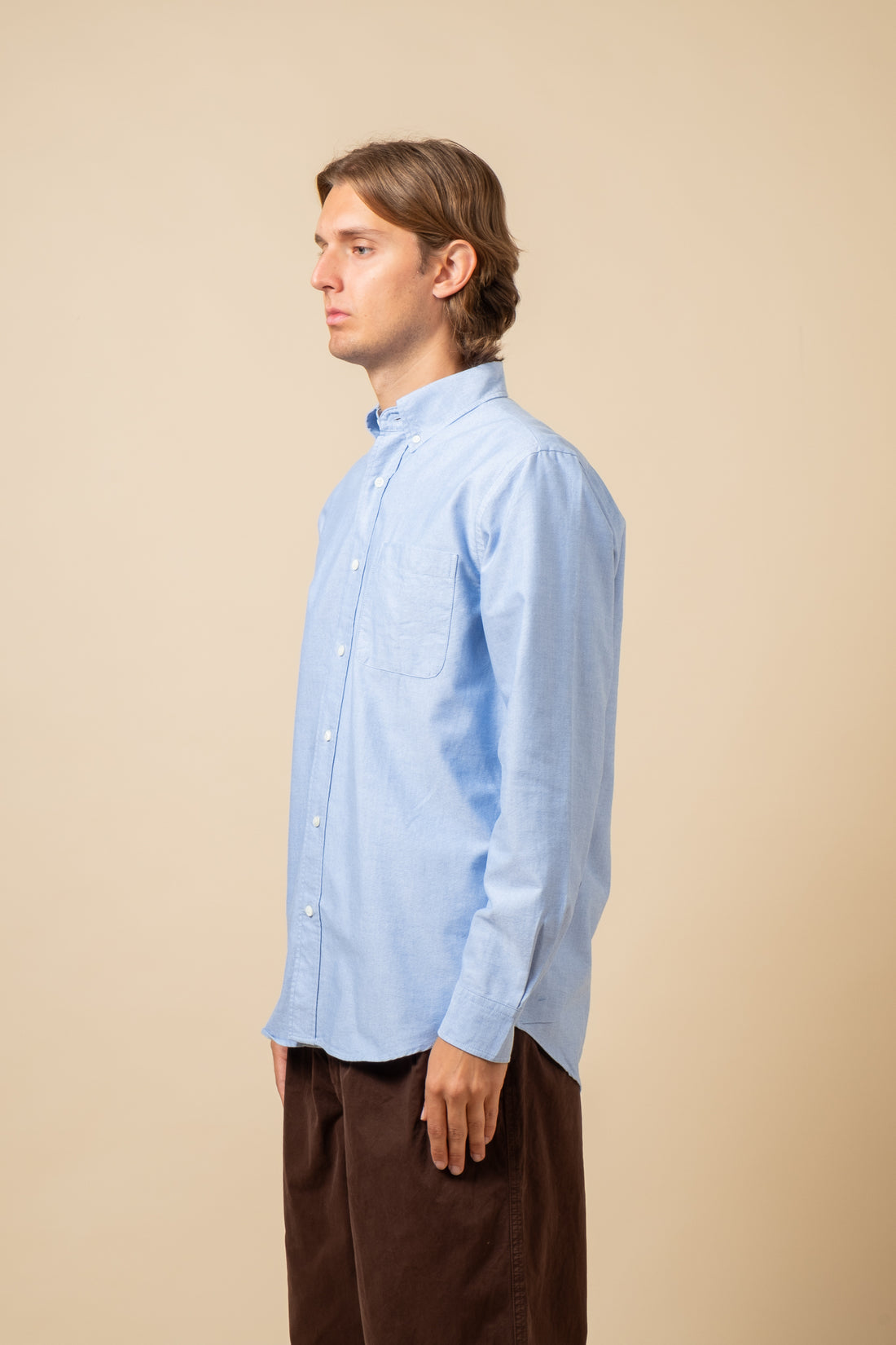 COF Button Down American Oxford Shirt Light Blue-Men's Shirts-Brooklyn-Vancouver-Yaletown-Canada