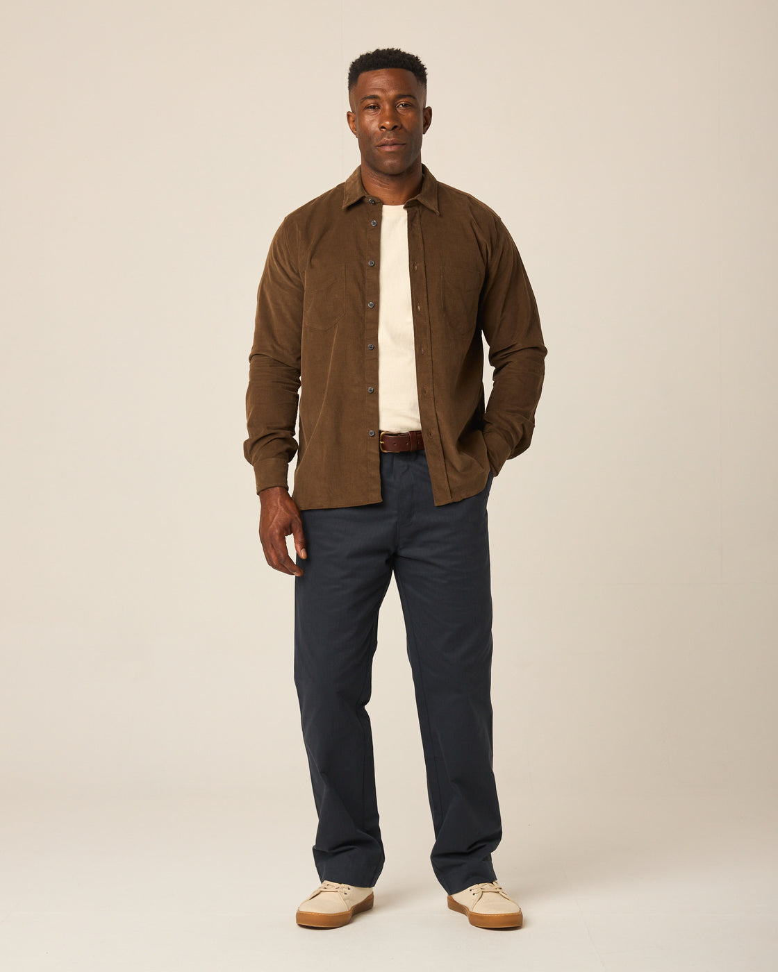 Peregrine Chalet Corduroy Shirt - Oak-Men's Shirts-Brooklyn-Vancouver-Yaletown-Canada