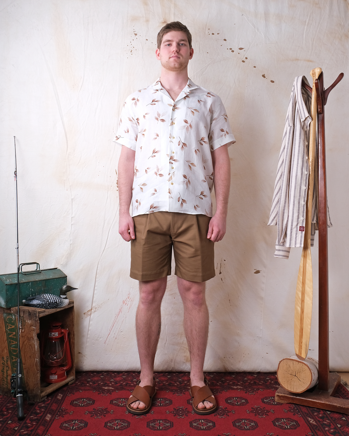 Outclass S/S Havana Shirt - Birch-Men's Shirts-Brooklyn-Vancouver-Yaletown-Canada