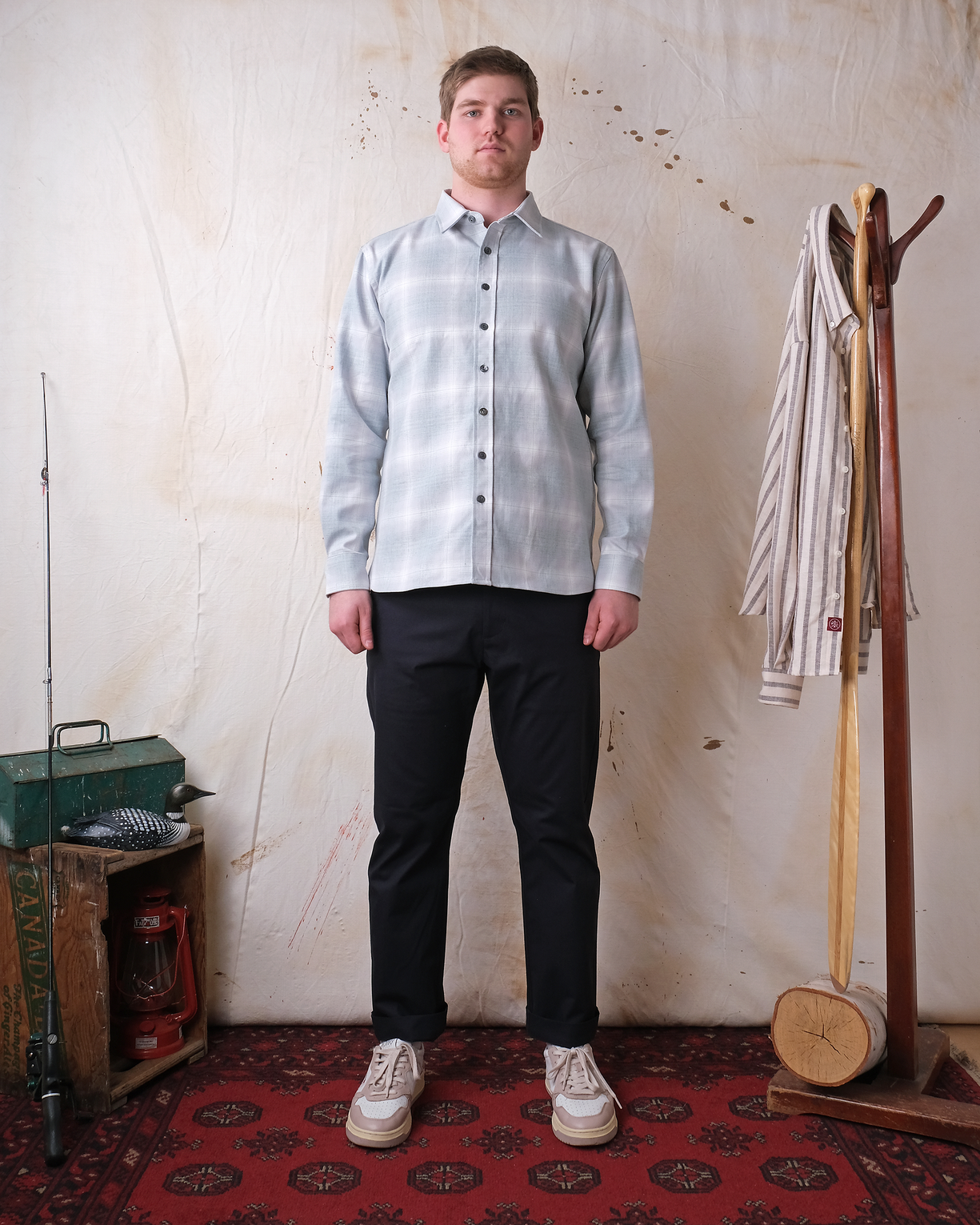 Outclass L/S Easy Shirt - Mist Plaid-Men's Shirts-Brooklyn-Vancouver-Yaletown-Canada