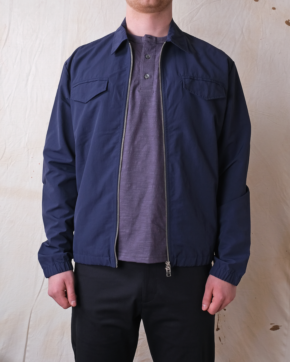 Outclass Nylon Coach Jacket - Navy-Men's Jackets-Brooklyn-Vancouver-Yaletown-Canada