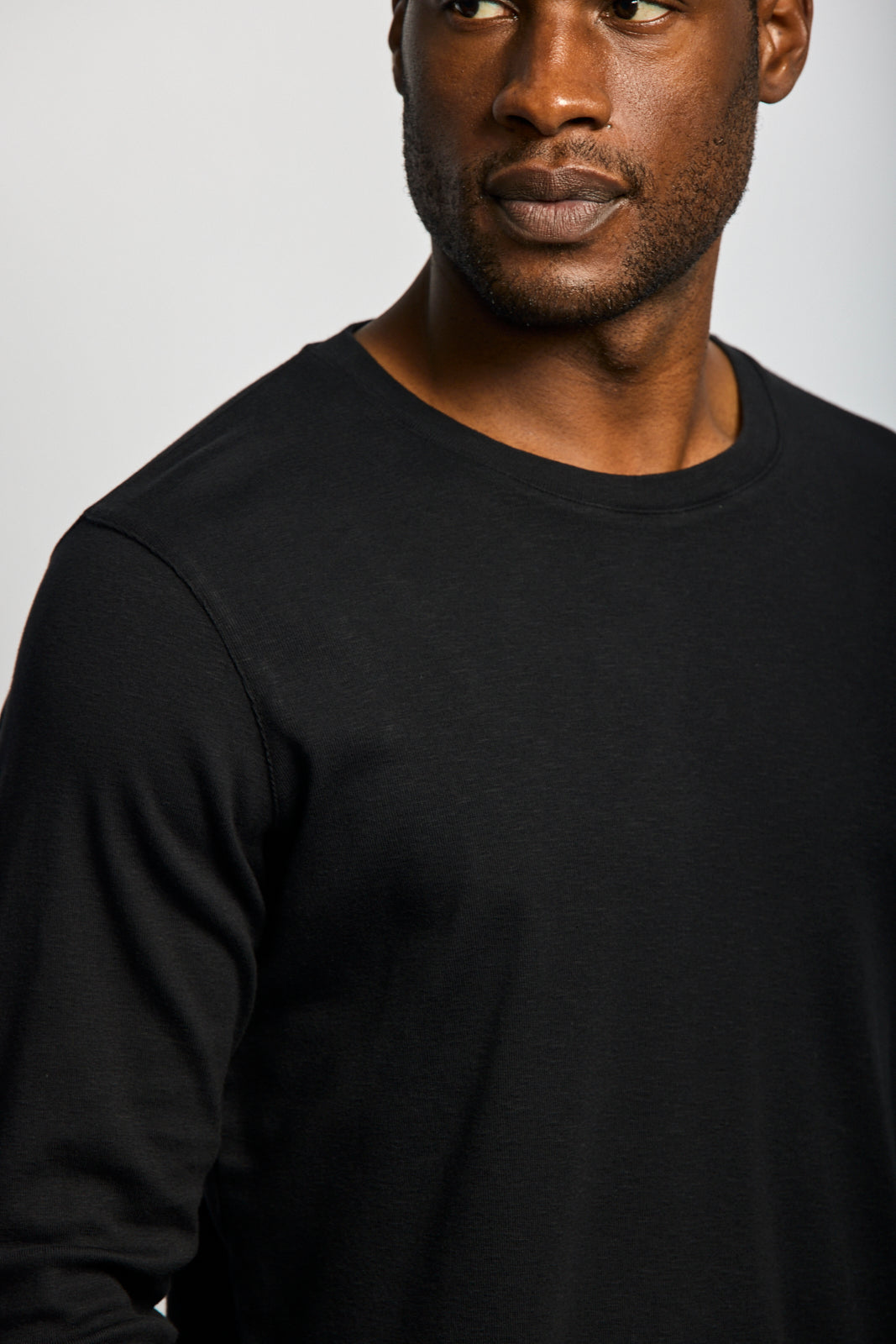 Easy Mondays L/S Crew Slub Black-Men&#39;s T-Shirts-Brooklyn-Vancouver-Yaletown-Canada