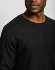Easy Mondays L/S Crew Slub Black-Men's T-Shirts-Brooklyn-Vancouver-Yaletown-Canada