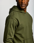 Easy Mondays Organic Cotton Hoodie Army-Men's Sweatshirts-Howard-Surrey-Canada