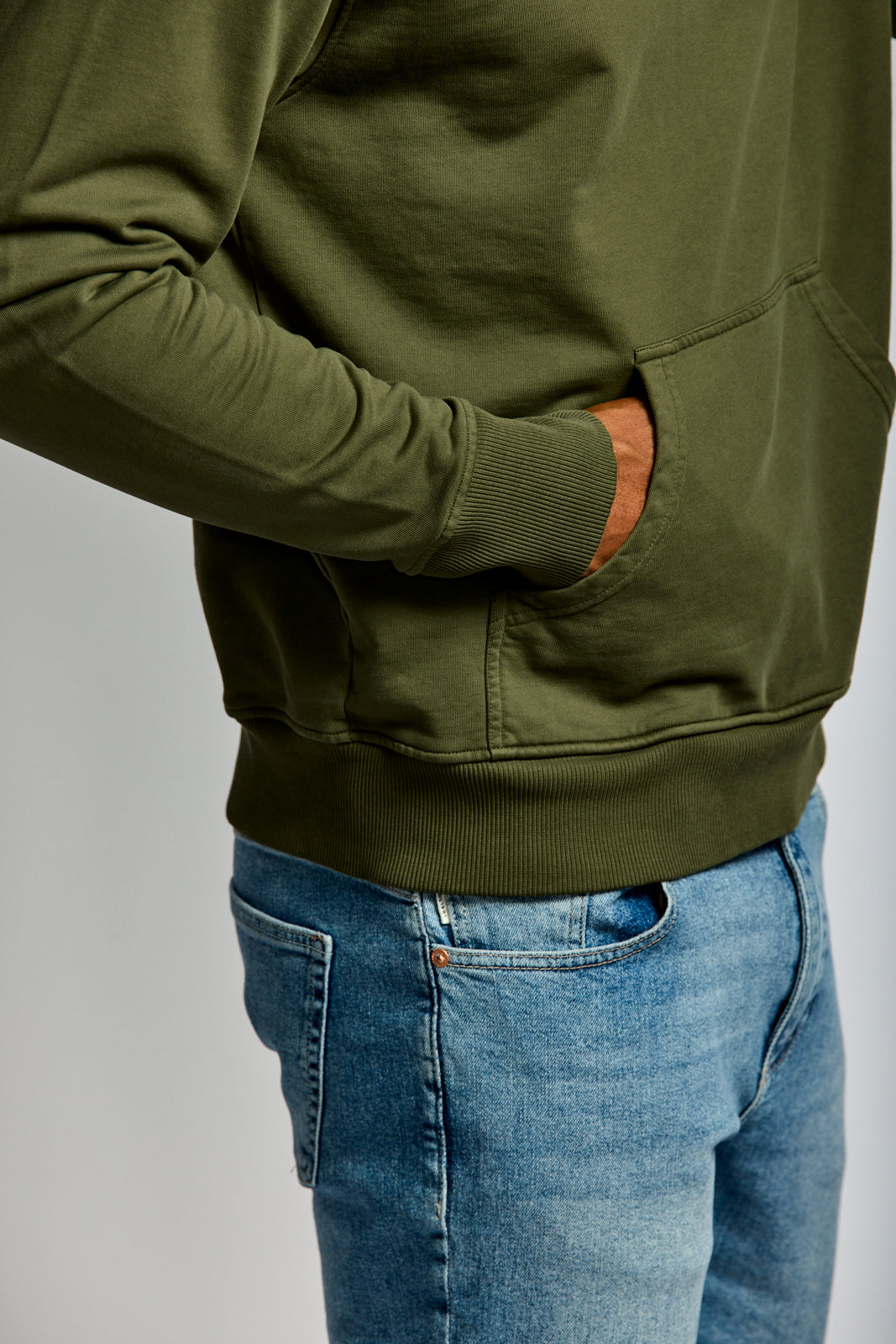 Easy Mondays Organic Cotton Hoodie Army-Men's Sweatshirts-Brooklyn-Vancouver-Yaletown-Canada