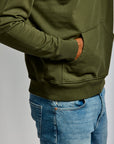 Easy Mondays Organic Cotton Hoodie Army-Men's Sweatshirts-Brooklyn-Vancouver-Yaletown-Canada