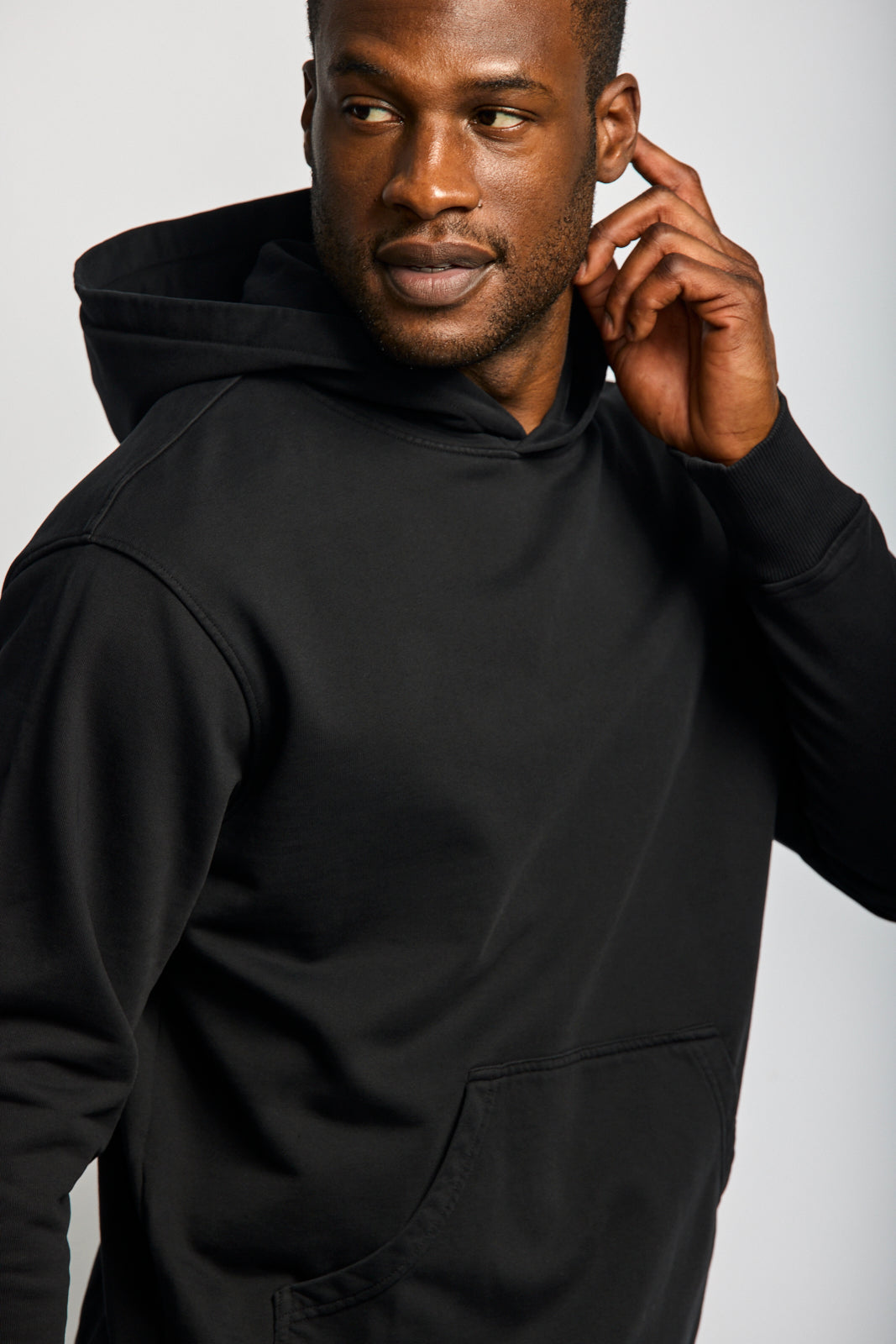 Easy Mondays Organic Cotton Hoodie Black-Men&#39;s Sweatshirts-Howard-Surrey-Canada