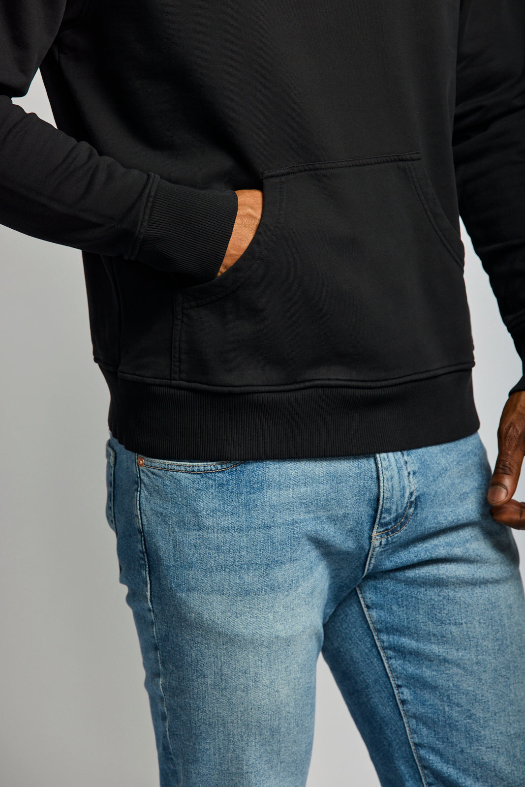 Easy Mondays Organic Cotton Hoodie Black-Men&#39;s Sweatshirts-Howard-Surrey-Canada