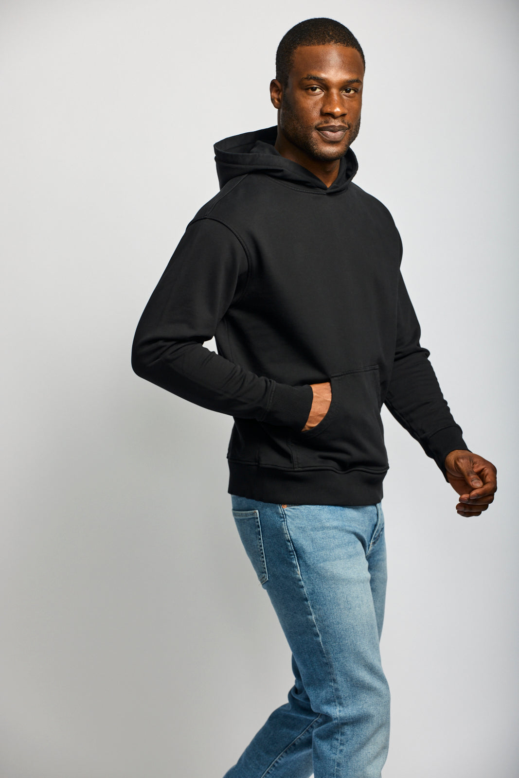 Easy Mondays Organic Cotton Hoodie Black-Men's Sweatshirts-Brooklyn-Vancouver-Yaletown-Canada