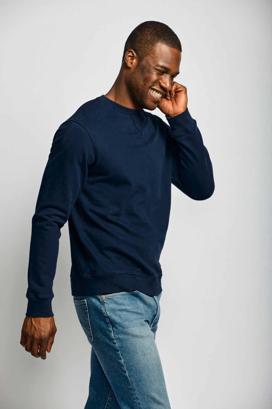 Easy Mondays Organic Cotton Sweatshirt Navy-Men's Sweatshirts-Brooklyn-Vancouver-Yaletown-Canada