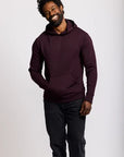 Easy Mondays Slub Cotton Pullover Hoodie - Oxblood-Men's Sweatshirts-Brooklyn-Vancouver-Yaletown-Canada