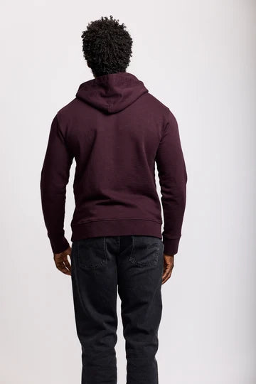 Easy Mondays Slub Cotton Pullover Hoodie - Oxblood-Men's Sweatshirts-Brooklyn-Vancouver-Yaletown-Canada