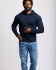 Easy Mondays Slub Cotton Pullover Hoodie - Navy-Men's Sweatshirts-Brooklyn-Vancouver-Yaletown-Canada