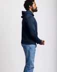 Easy Mondays Slub Cotton Pullover Hoodie - Navy-Men's Sweatshirts-Brooklyn-Vancouver-Yaletown-Canada