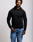 Easy Mondays Slub Cotton Pullover Hoodie - Black-Men's Sweatshirts-Brooklyn-Vancouver-Yaletown-Canada