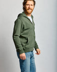 Easy Mondays Slub Cotton Zip Hoodie Thyme-Men's Sweatshirts-Brooklyn-Vancouver-Yaletown-Canada
