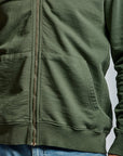 Easy Mondays Slub Cotton Zip Hoodie Thyme-Men's Sweatshirts-Brooklyn-Vancouver-Yaletown-Canada