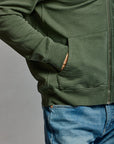 Easy Mondays Slub Cotton Zip Hoodie Thyme-Men's Sweatshirts-Brooklyn-Vancouver-Yaletown-Canada