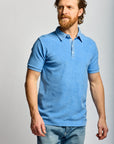 Easy Mondays Towel Terry Polo Azure-Men's T-Shirts-Brooklyn-Vancouver-Yaletown-Canada