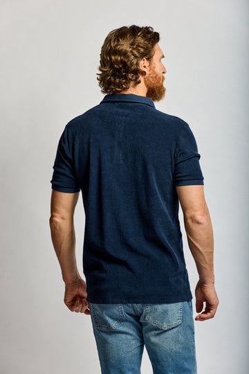 Easy Mondays Towel Terry Polo Navy-Men's T-Shirts-Brooklyn-Vancouver-Yaletown-Canada