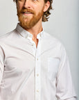 Easy Mondays Stretch Poplin Shirt White-Men's Shirts-Brooklyn-Vancouver-Yaletown-Canada