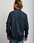 Easy Mondays Stretch Poplin Shirt Navy-Men's Shirts-Brooklyn-Vancouver-Yaletown-Canada