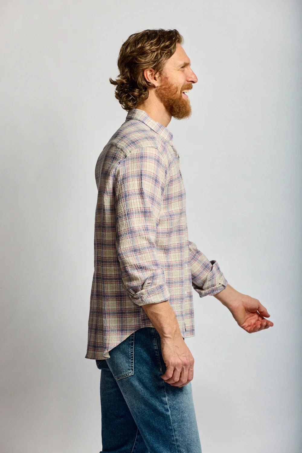 Easy Mondays Crinkle Button Down Carousel-Men's Shirts-Howard-Surrey-Canada