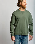 Easy Mondays Slub Cotton Sweatshirt Thyme-Men's Sweatshirts-Brooklyn-Vancouver-Yaletown-Canada