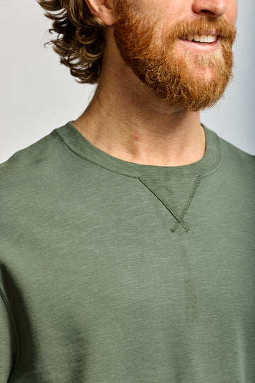 Easy Mondays Slub Cotton Sweatshirt Thyme-Men's Sweatshirts-Brooklyn-Vancouver-Yaletown-Canada